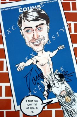 Caricatura de Daniel Radcliffe Autografiada
